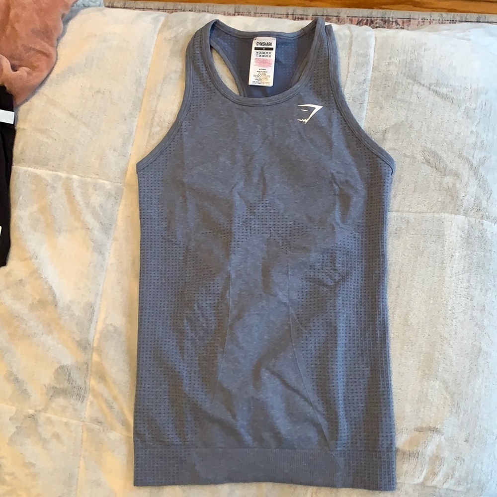 NWOT gym shark vital seamless 2.0 vest marl blue​​​